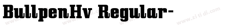 BullpenHv Regular字体转换